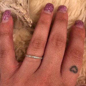 Solid yellow gold wedding band diamonds 14k dainty